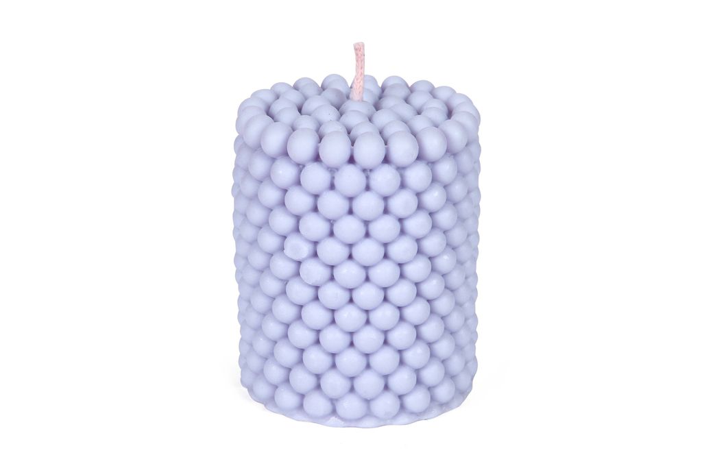 Preview image for Bubble Pillar Soy Wax Scented Candle 3.3" X 2.7" X 3.5", Lavendar