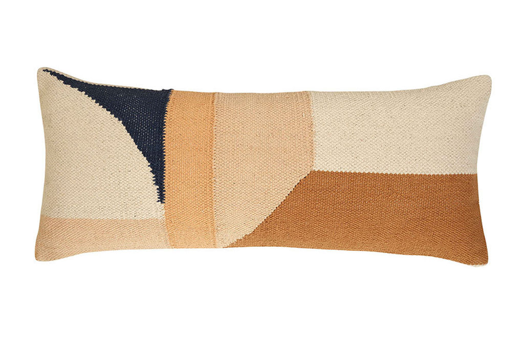 Preview image for Handmade Geo Shapes Lumbar Pillow Without Filler 12" X 30", Earth