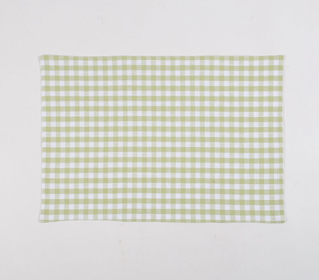 Mini Checkered Cotton Placemats 19" X 13" (Set Of 4)