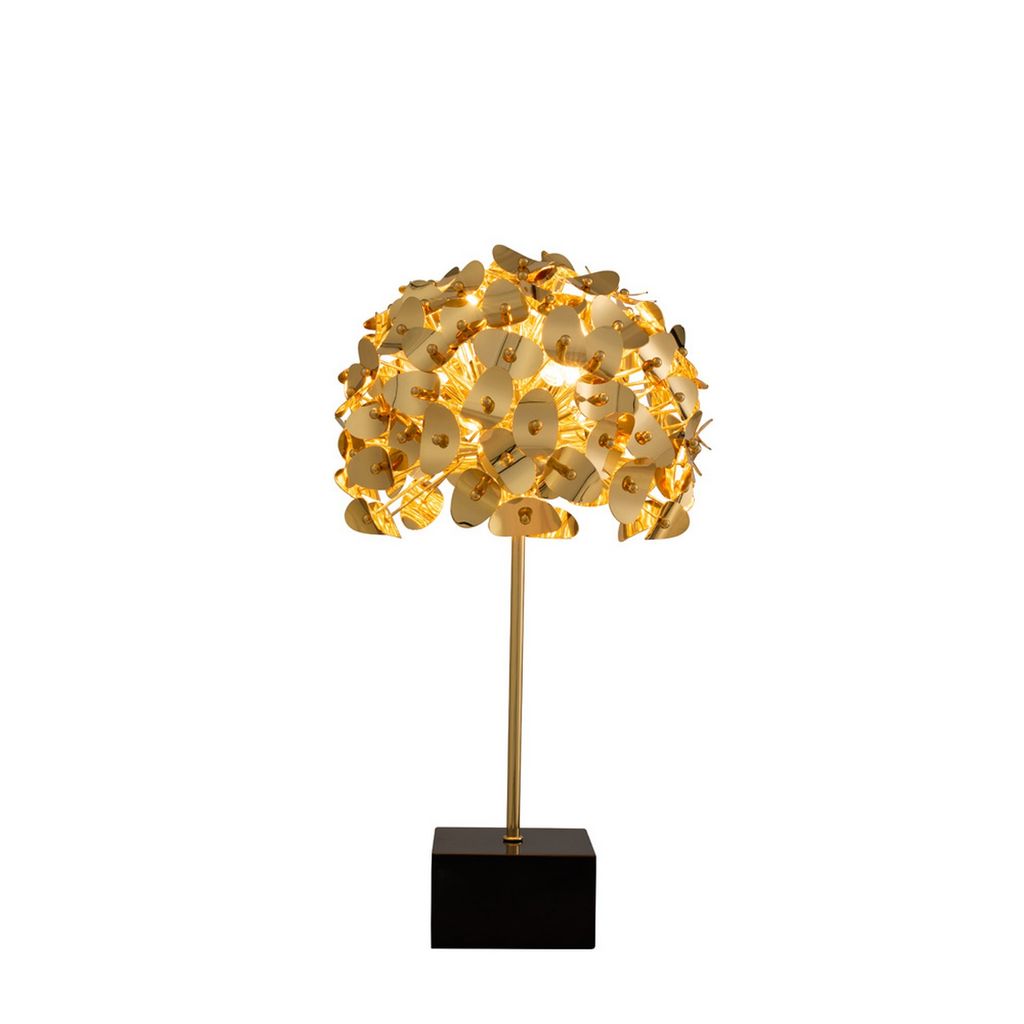Aster 3 Light Table Lamp 15" X 15" X 26", Gold