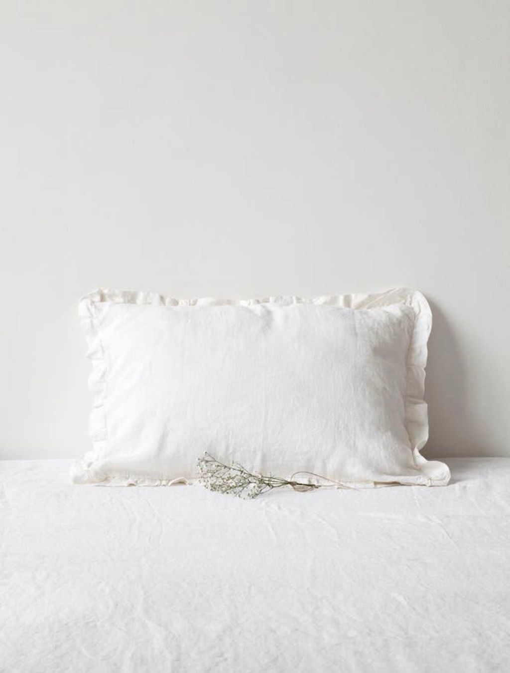Preview image for White Linen King Sheet Set