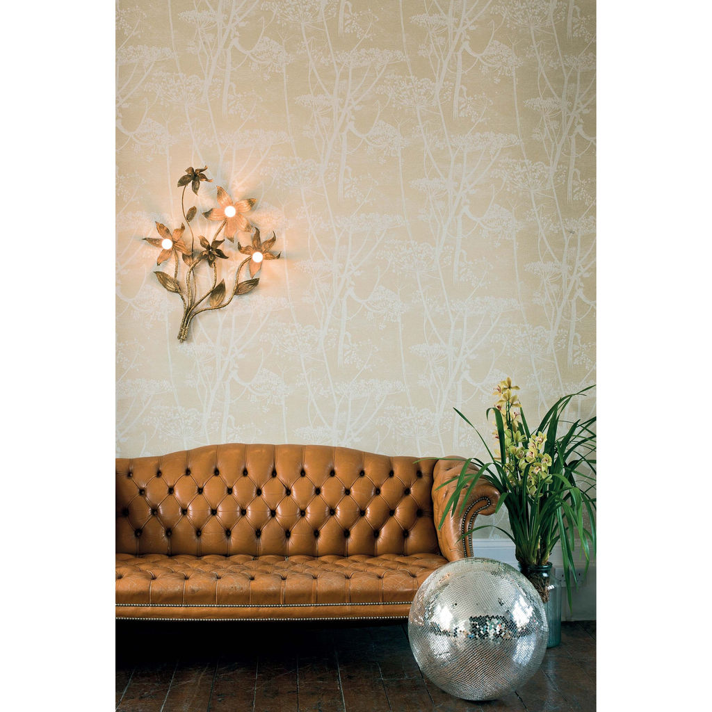 Modern Floral Wallpaper/White