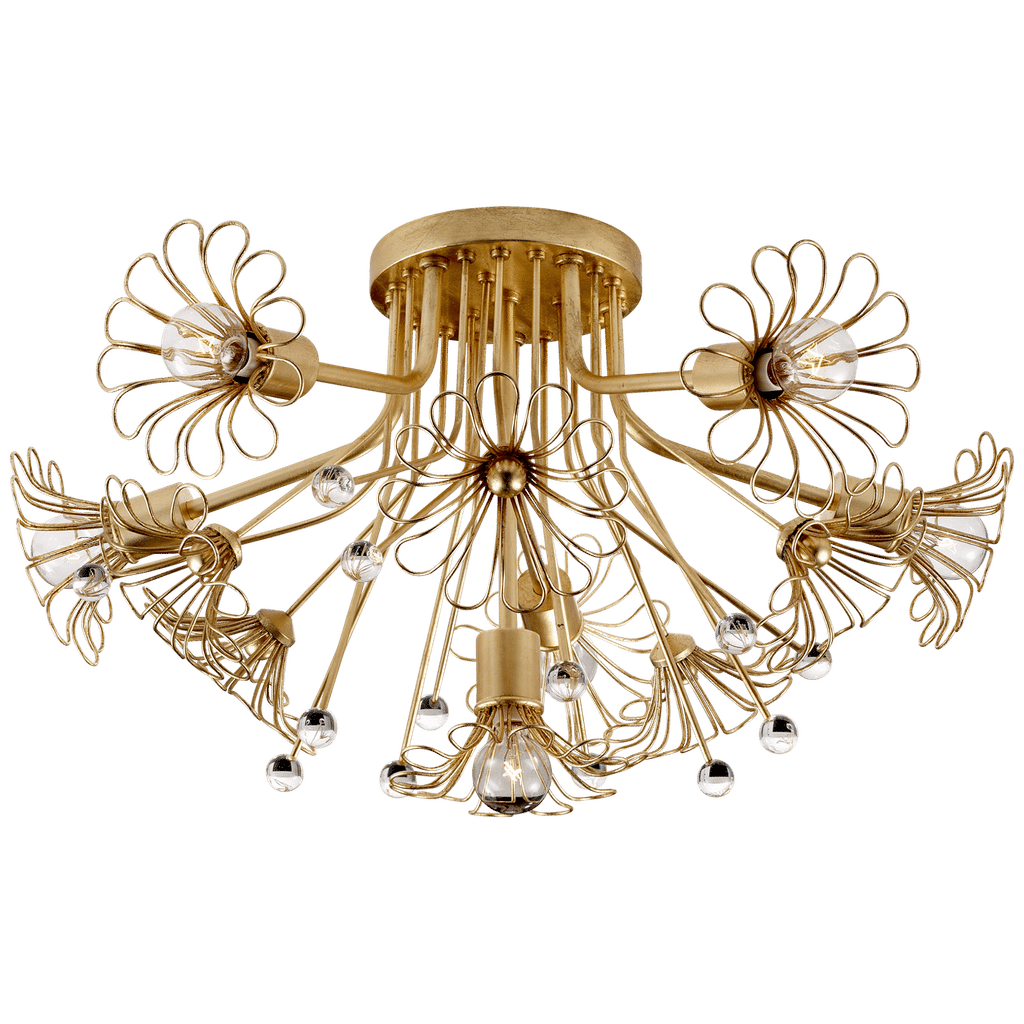 Kate Spade New York Keaton Bouquet Flush Mount In Gild