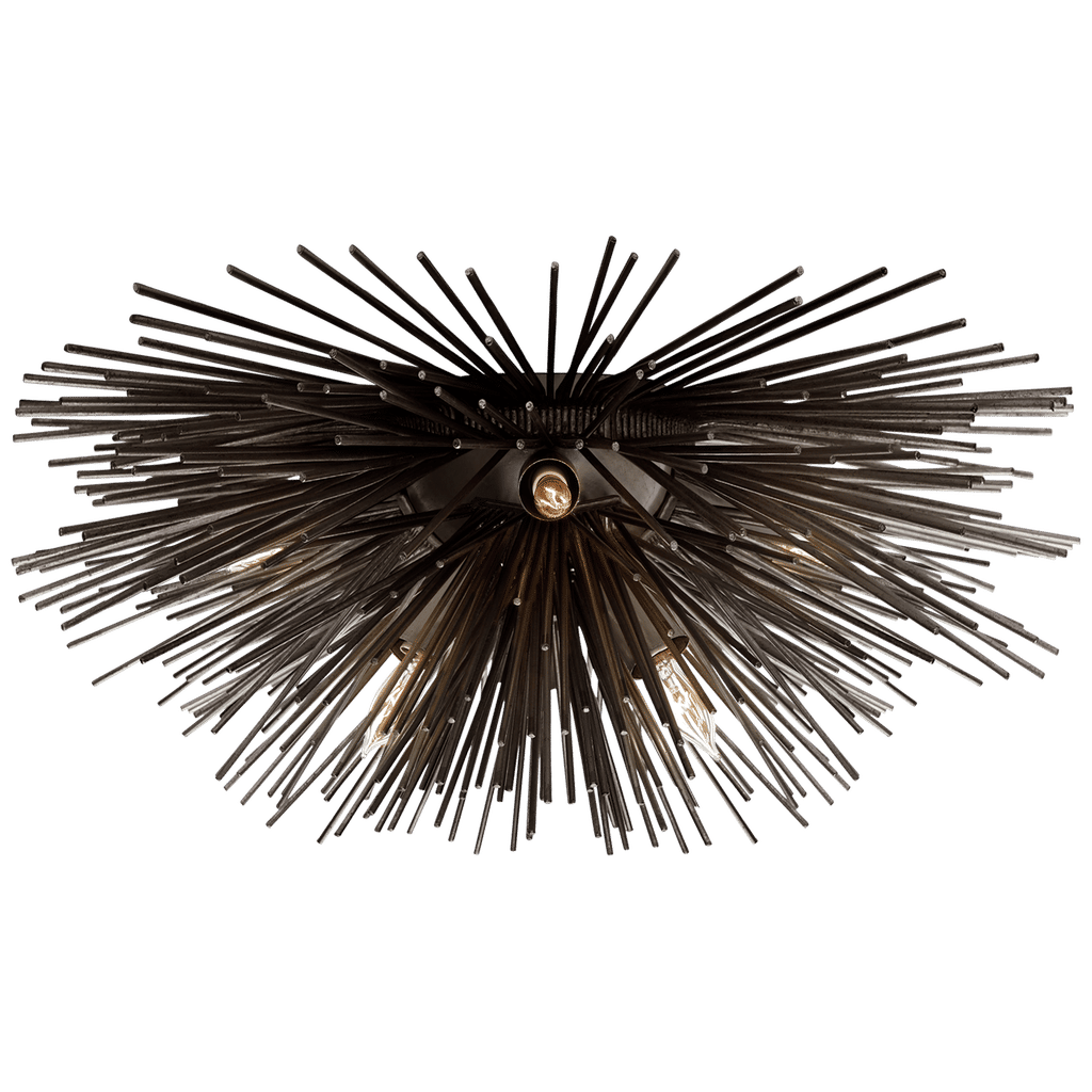 Kelly Wearstler Strada Small Flush Mount In Aged Iron