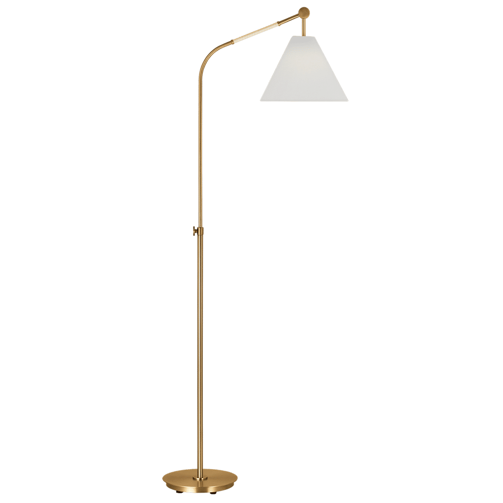 Remy Medium Task Floor Lamp, Burnished Brass