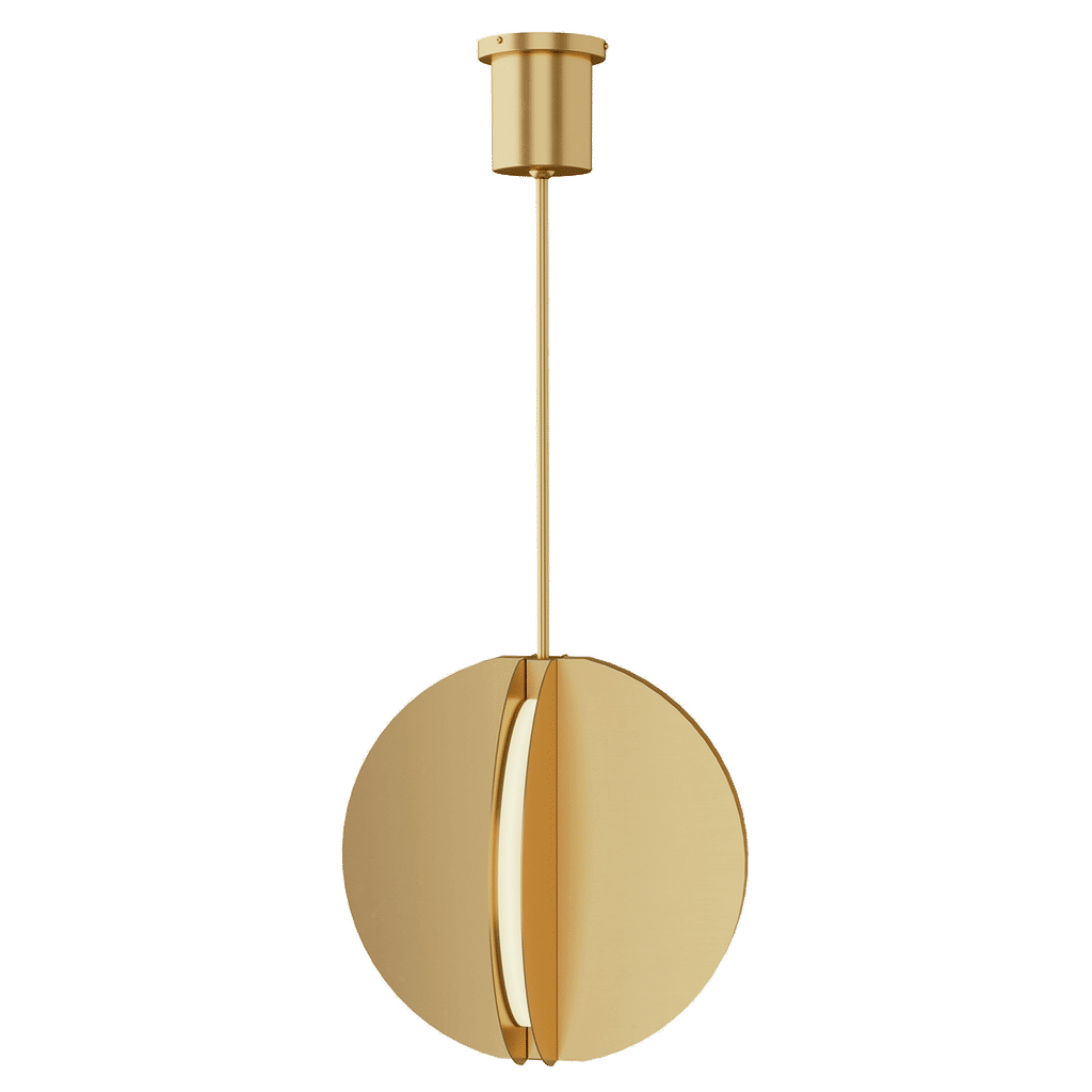 Bau 18" Pendant, Natural Brass