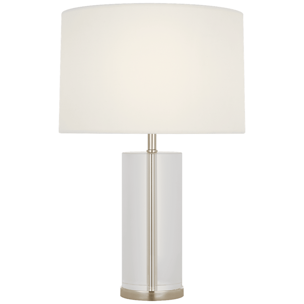 Lineham 16" Cordless Accent Lamp, Crystal And Polished Nickel