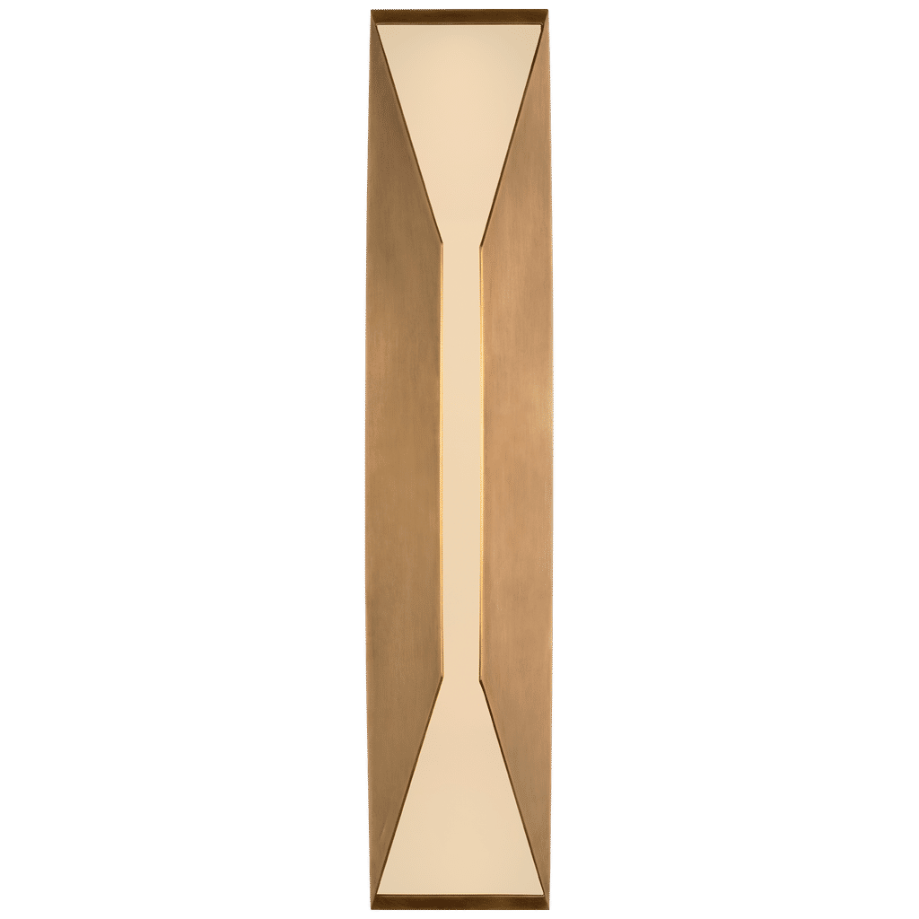 Preview image for Stretto 24" Sconce, Antique-Burnished Brass With Frosted Glass