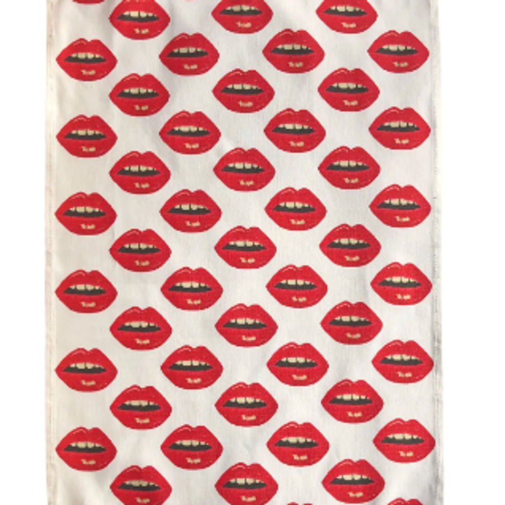 Preview image for Bisous Bisous! Kiss Kiss Linen Cotton Tea Towel