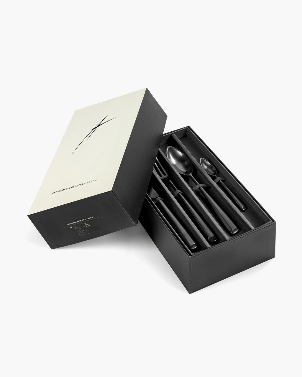 Box Cutlery 24 Pcs Black Zoe