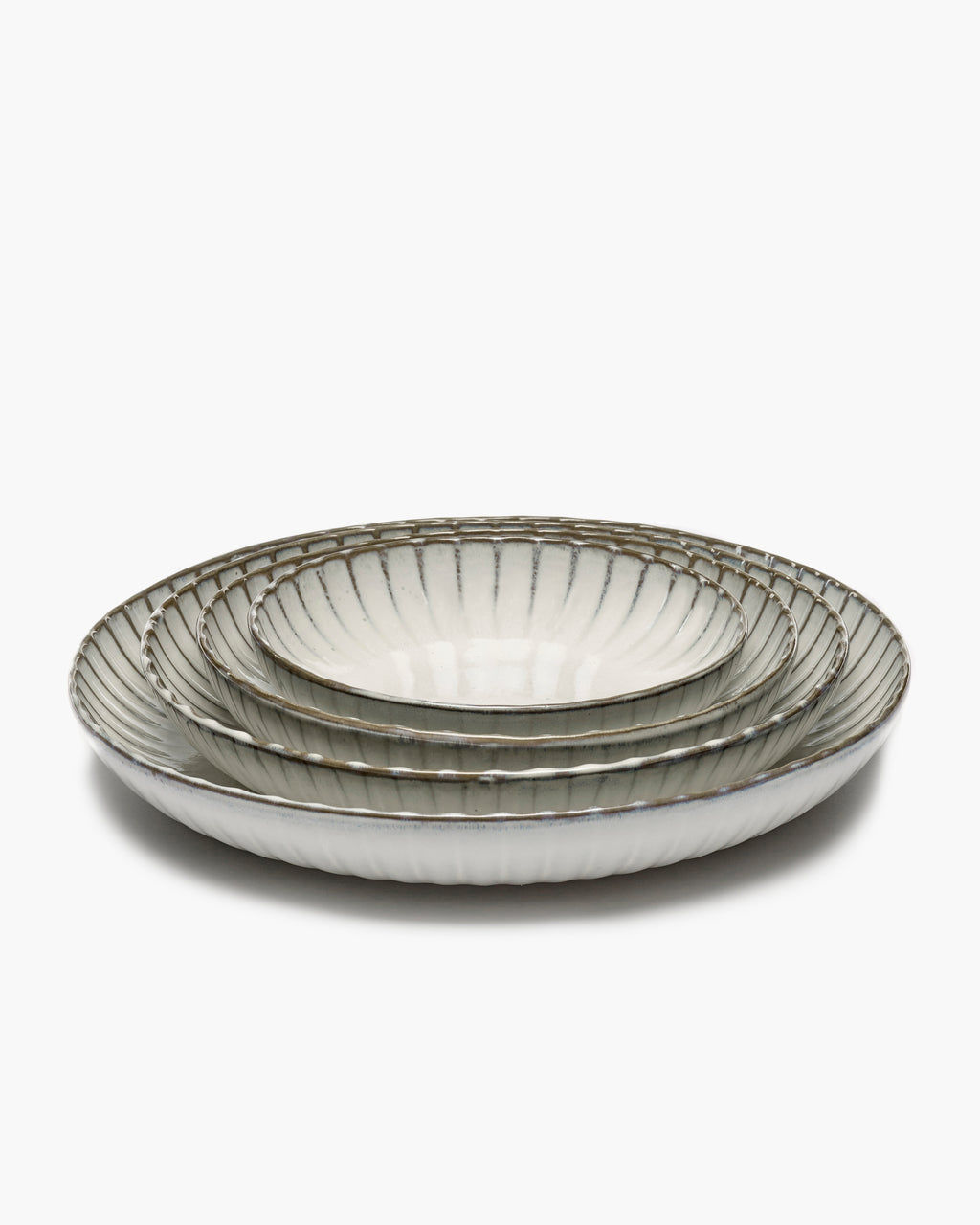 Serving Bowl M White Inku