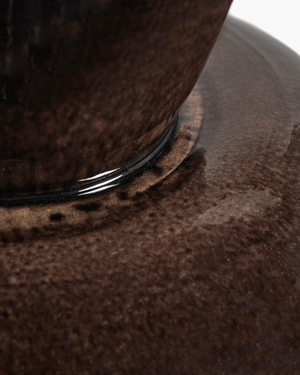 Ceramic Brown/Black Vase, Large