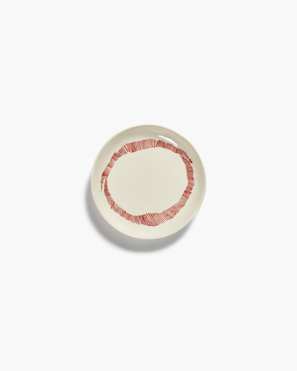 Preview image for Plate Xs White Stripes Red Feast