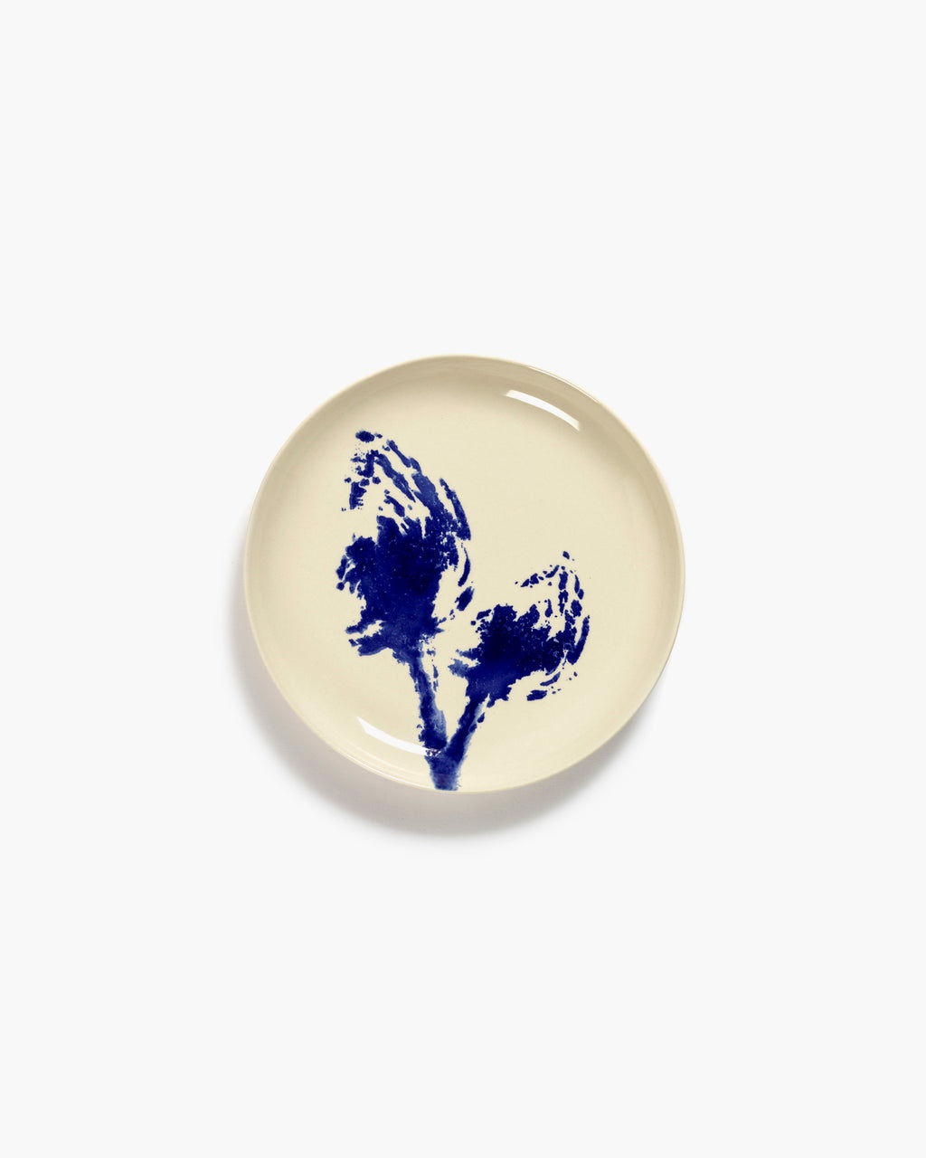 Plate S White Artichoke Blue Feast