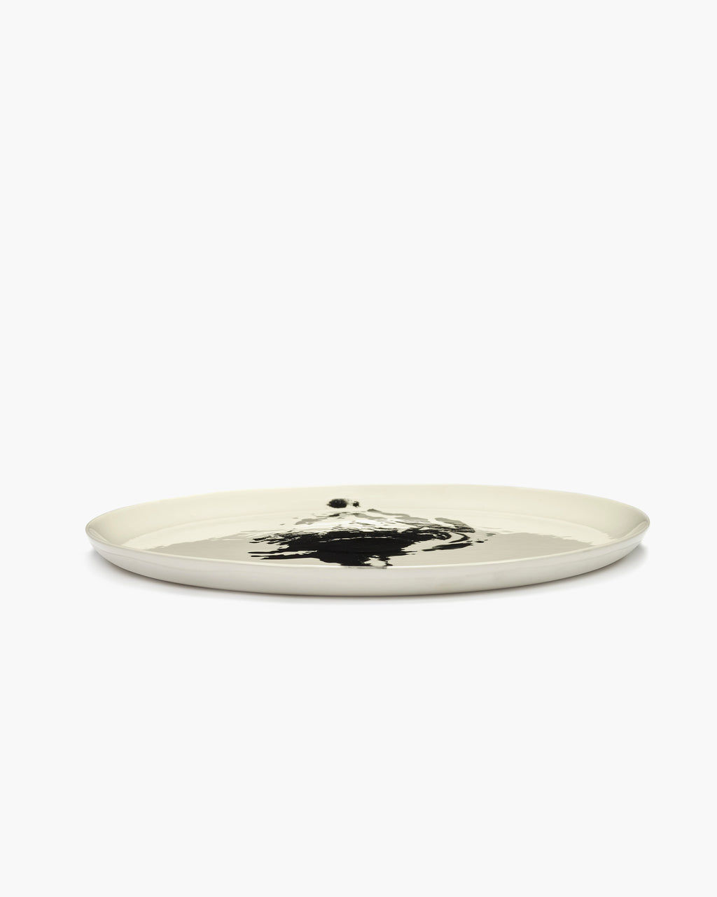 Serving Plate White Black Feast