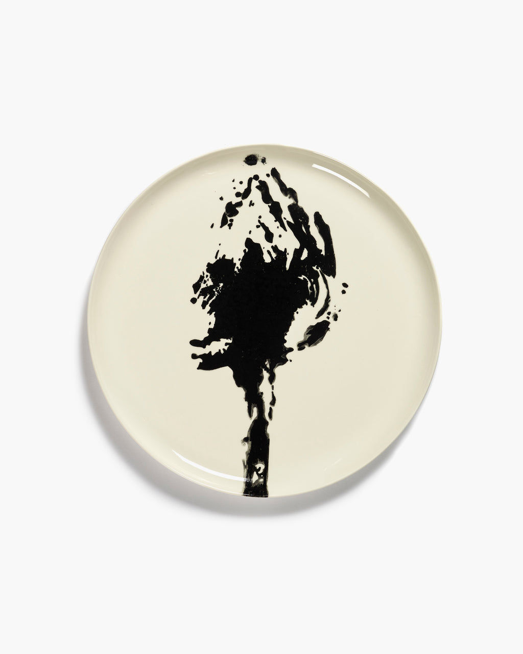 Serving Plate White Black Feast