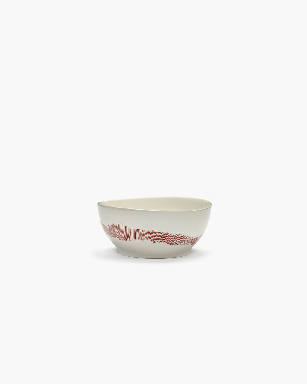 Preview image for Bowl S White Stripes Red Feast