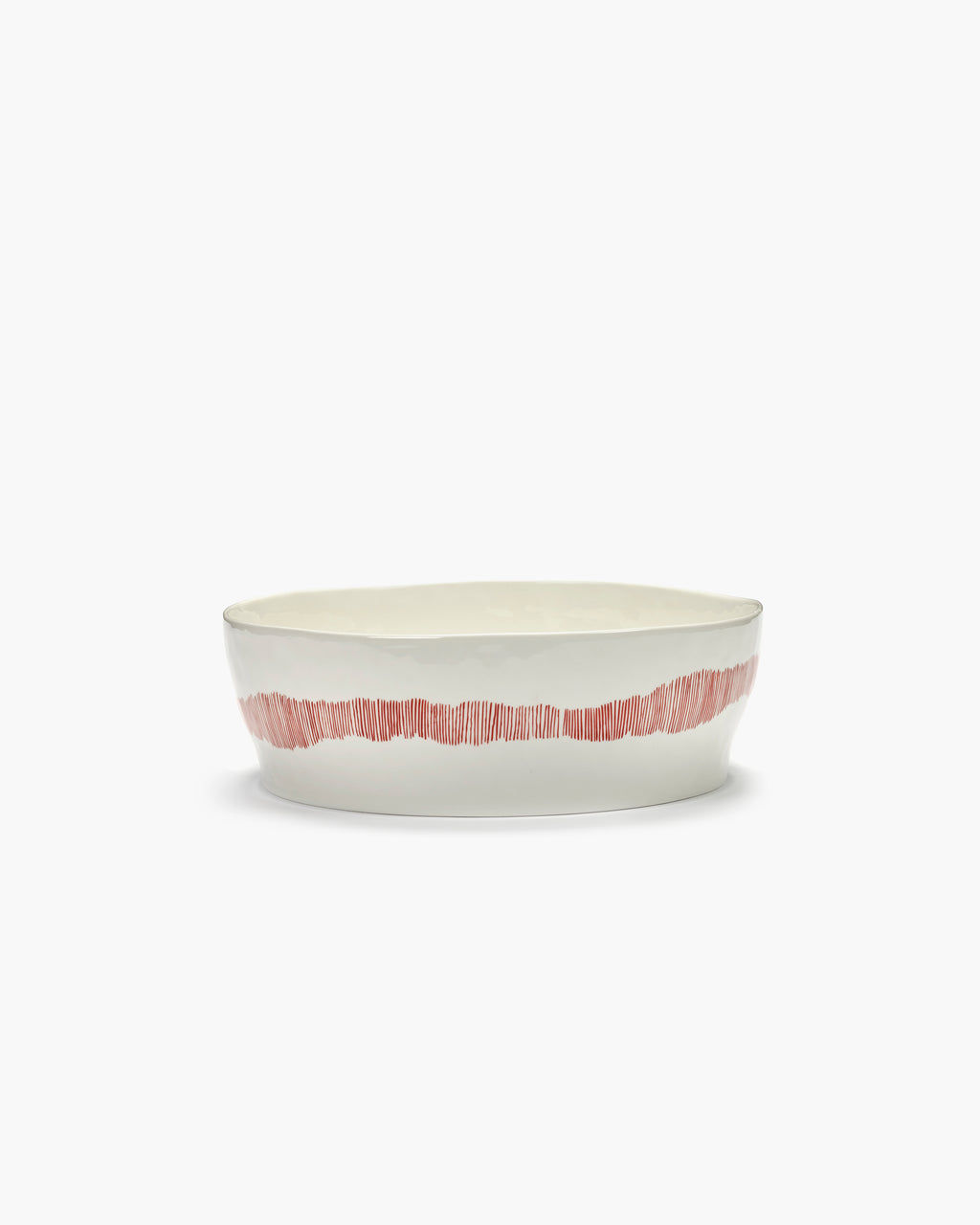 Preview image for Salad Bowl White Stripes Red Feast