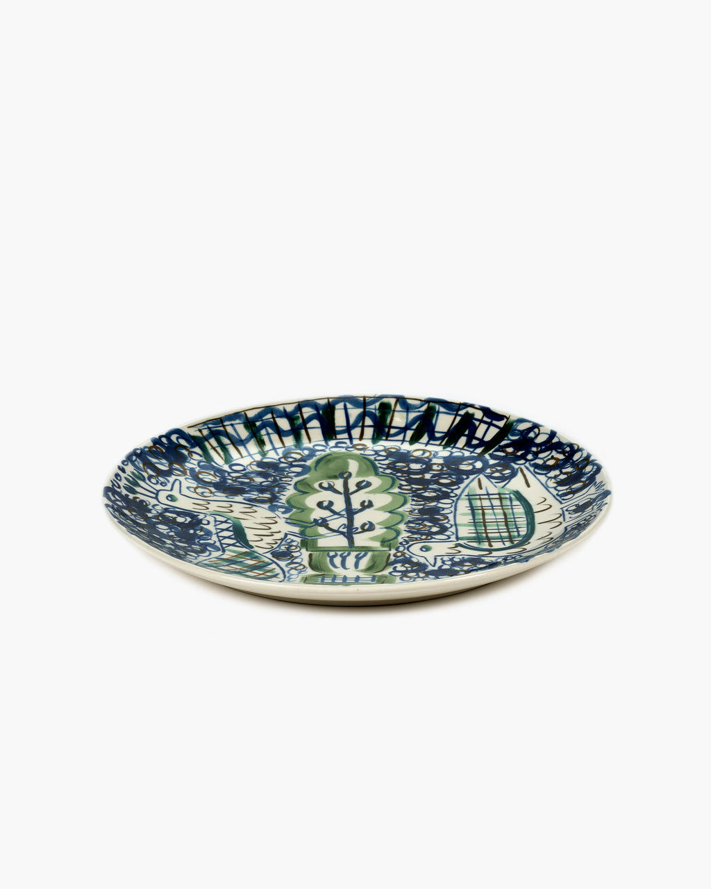 Preview image for Plate Round1 Blue/Green Japanese Kimonos