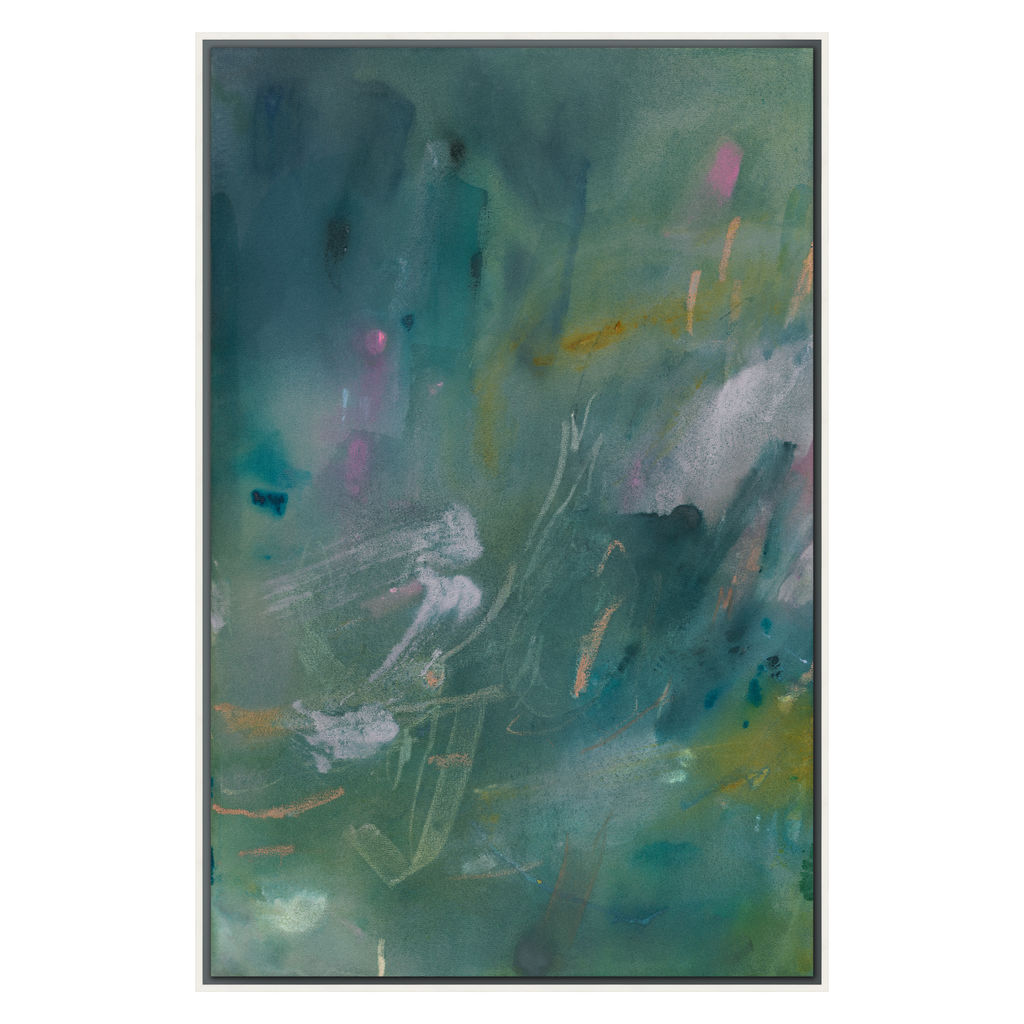 Abstract Green & Blue Painting Print