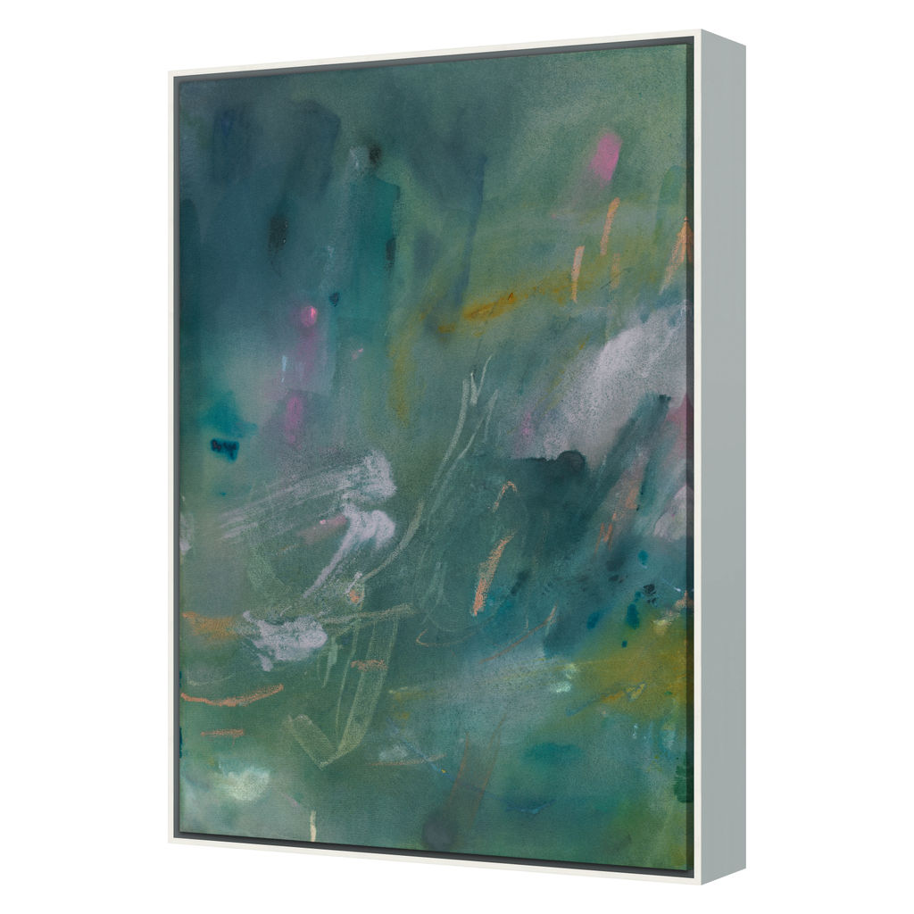Abstract Green & Blue Painting Print