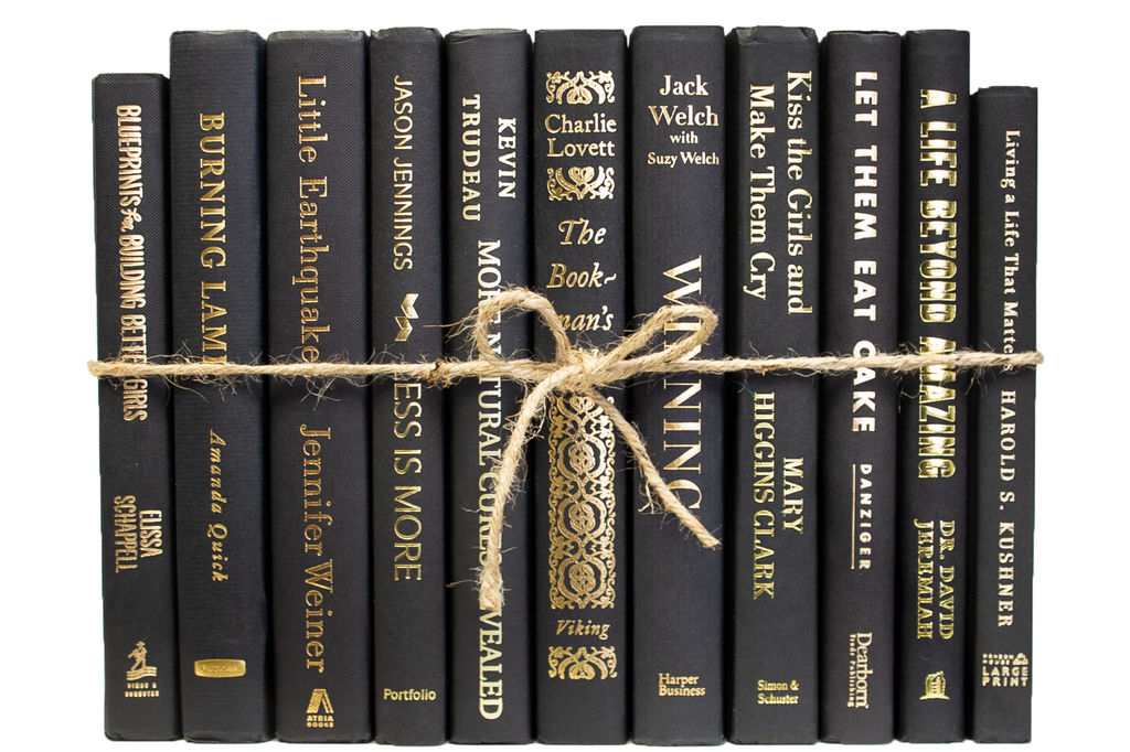 Modern Onyx & Gold Books One Linear foot