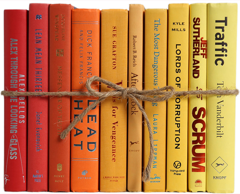 Decorative Books Sunset Colors