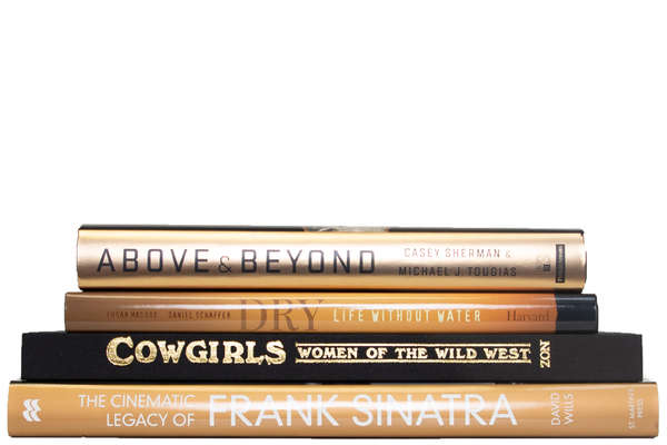 Black & Gold Color Hardback Books (Set of 4)