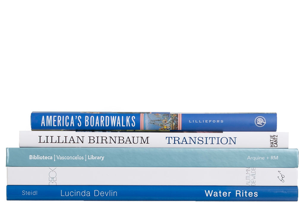 Modern Decorative Books In Blues (12"H)