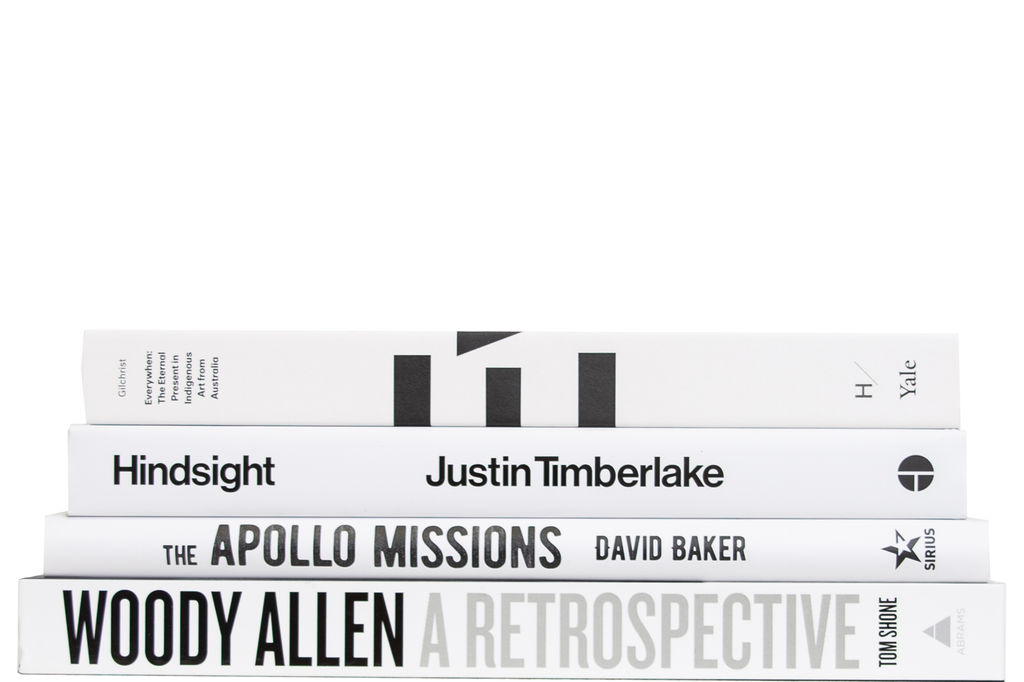 Modern Decorative Books In White & Black (8"H)