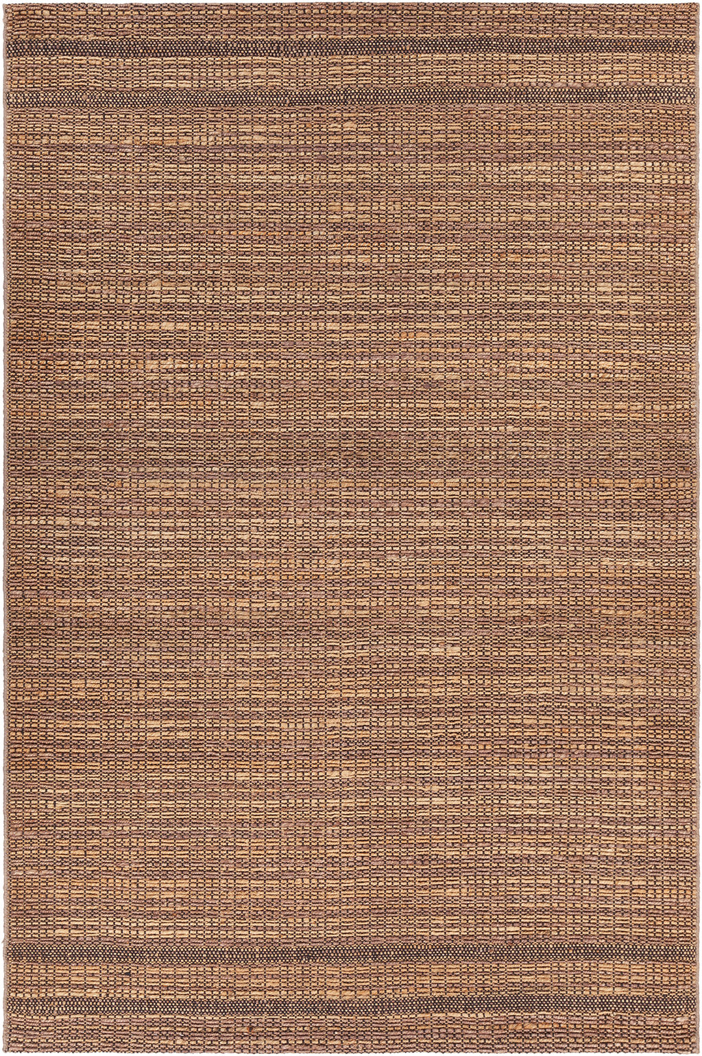 Rug, Hand-woven Contemporary Rug, Natural/Black  80% Jute + 20% Cotton, 93"x 126"