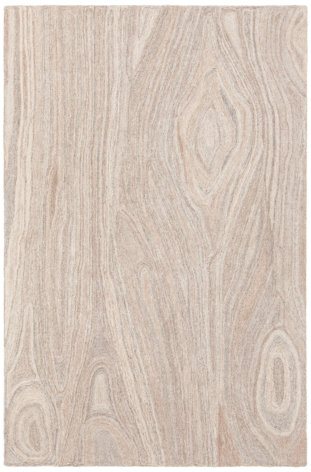Gray & Tan Striped Wool 9'x13' Area Rug