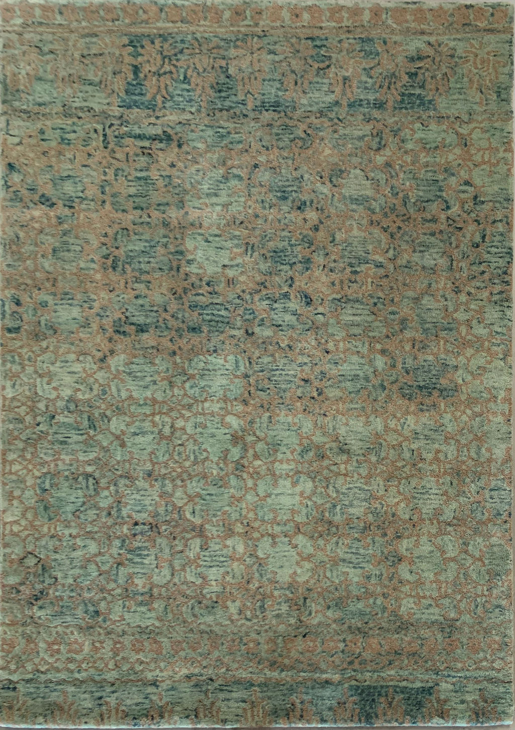 Gray, Green & Blue Solid 5'x7'6" Area Rug
