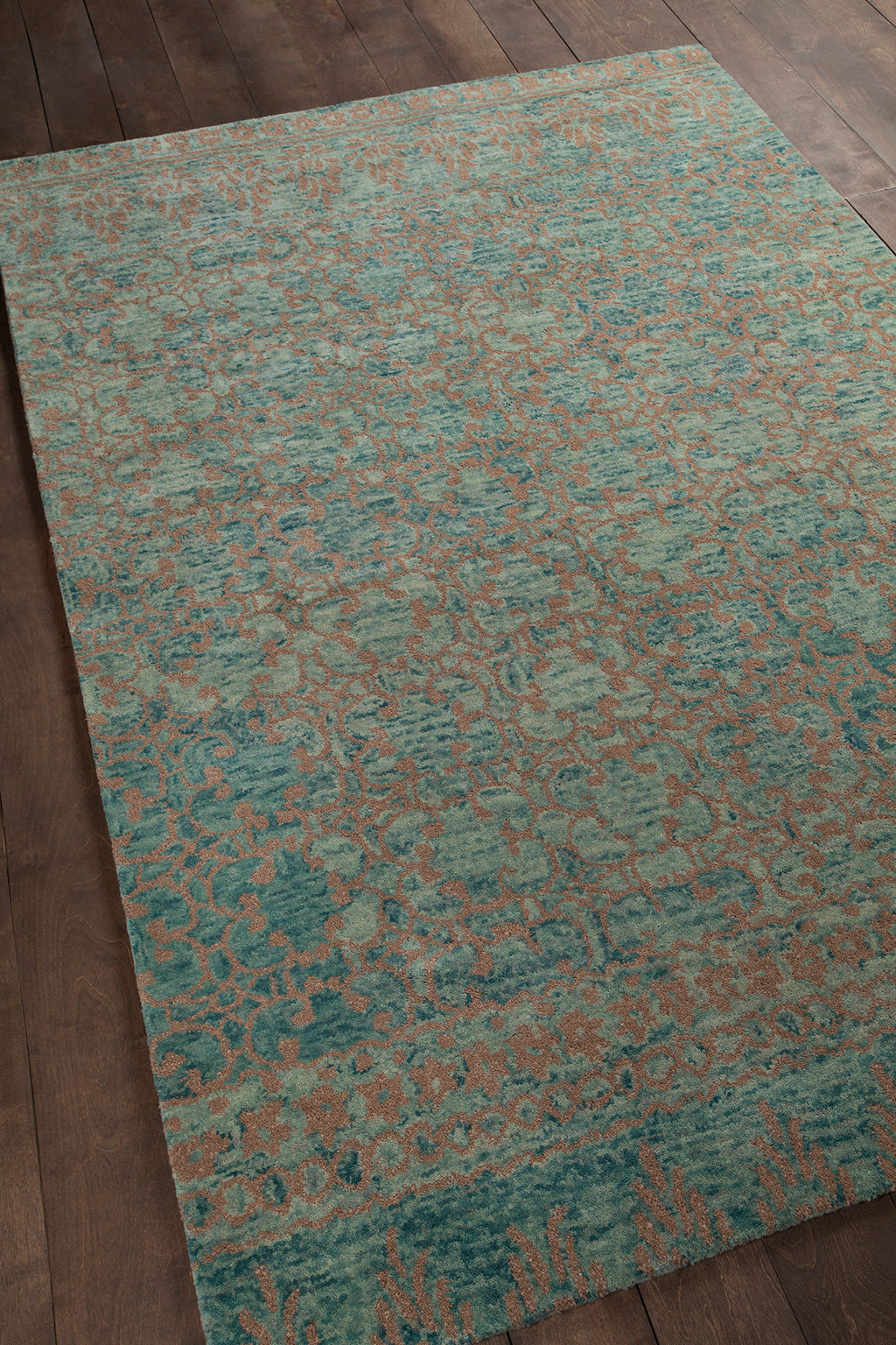 Gray, Green & Blue Solid 5'x7'6" Area Rug