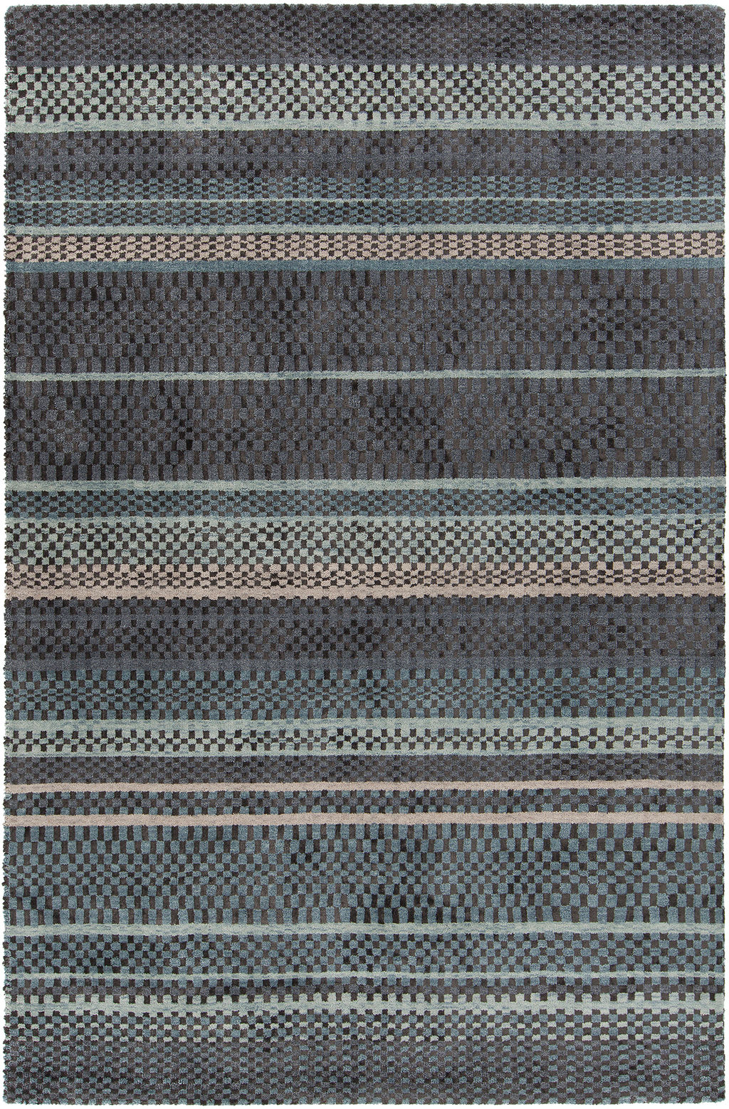 Neutral Striped 7'9" x 10'6" Area Rug