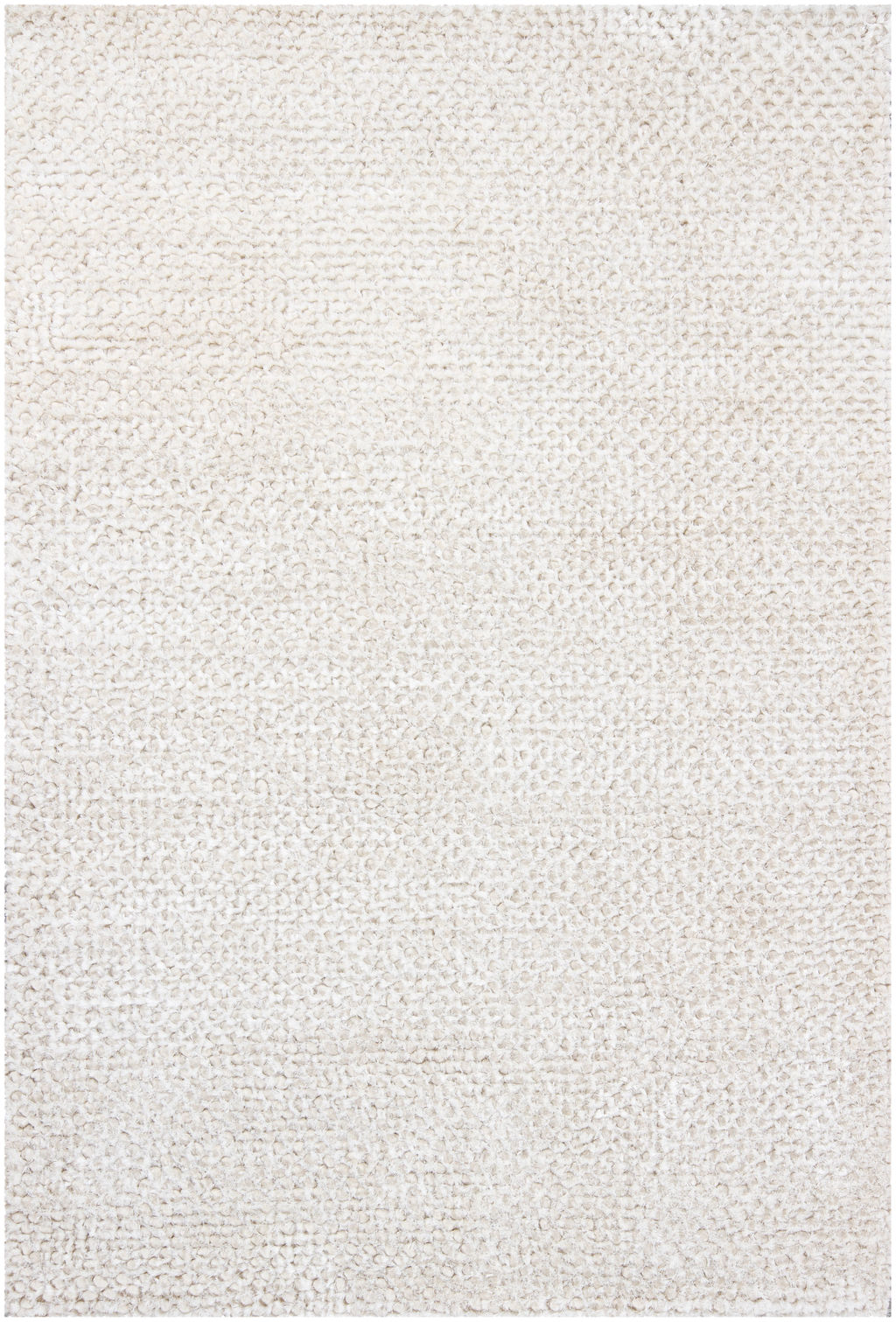 Rug, Hand-woven Contemporary Style, White  60% Wool + 40% Polyester, 60"W x 90"D