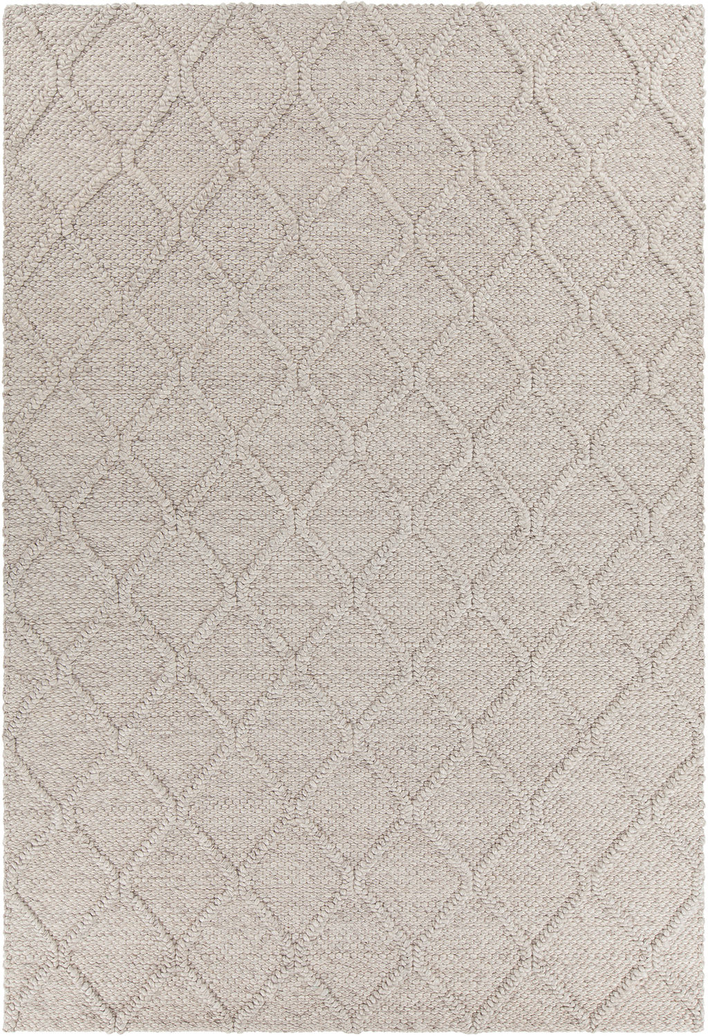 Wool & Viscose Diamond Pattern Area Rug 7'9X10'6