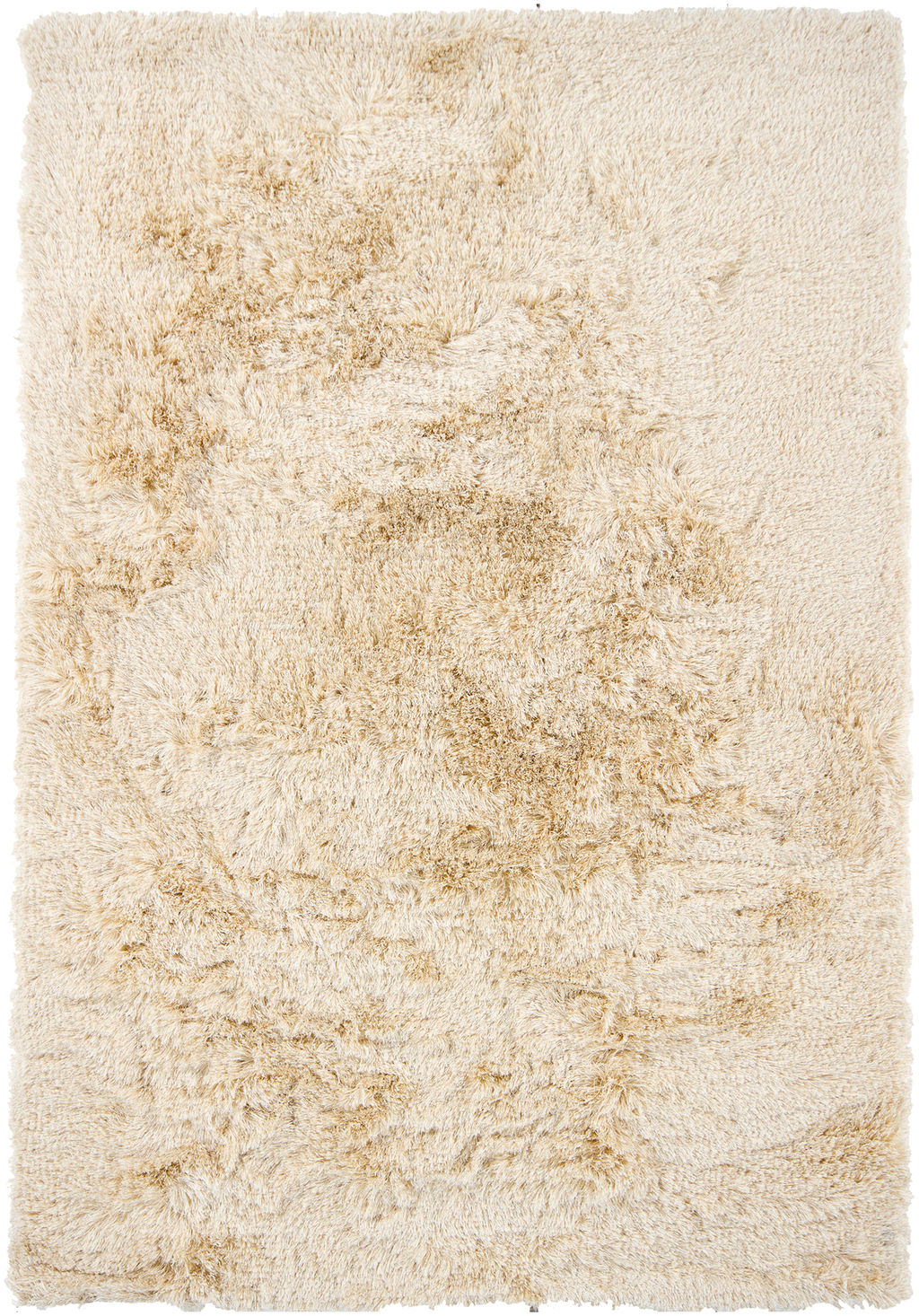 Rug, Hand-woven Contemporary Shag Rug, Beige/Cream, Polyester, 60"W x 90"D