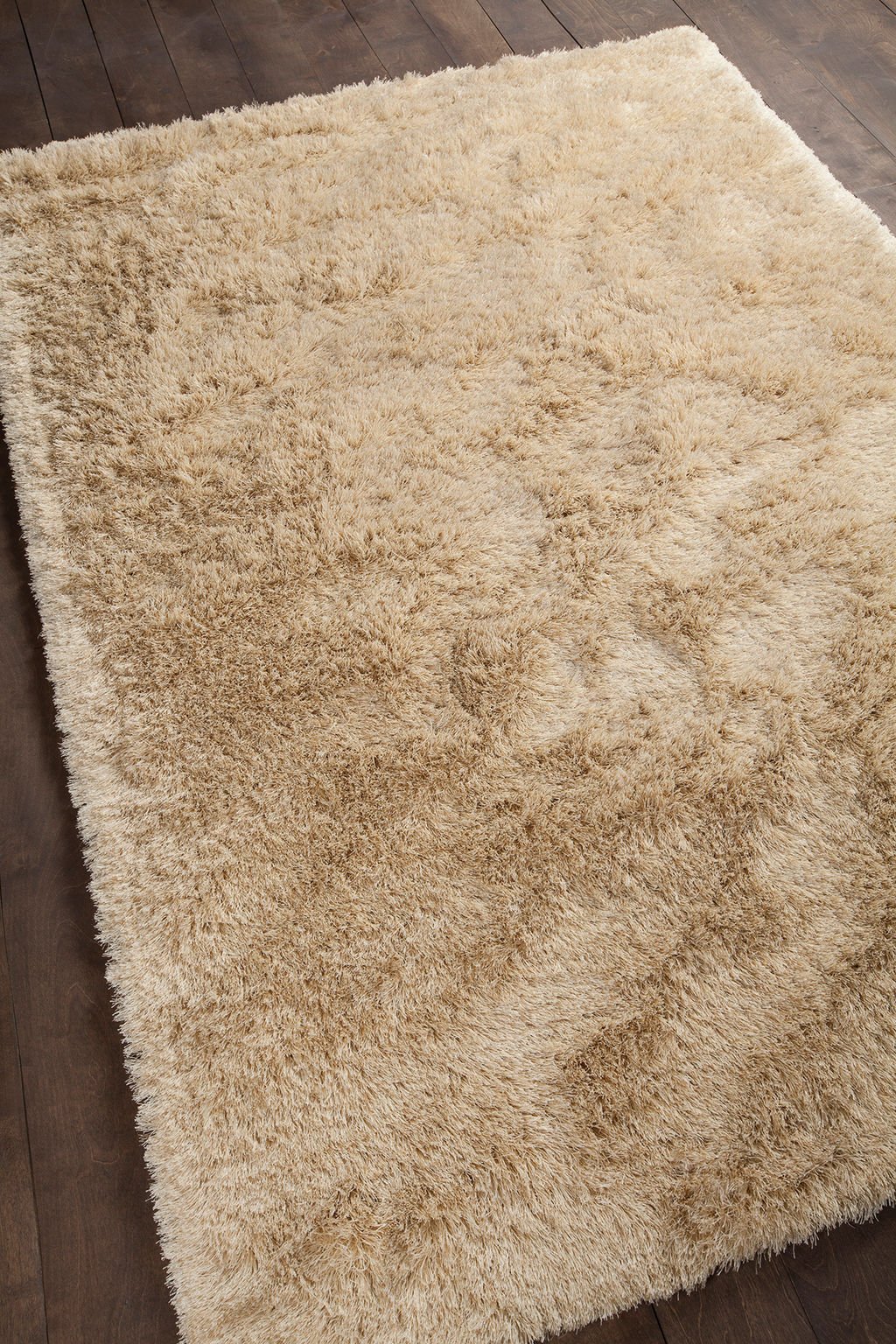 Rug, Hand-woven Contemporary Shag Rug, Beige/Cream, Polyester, 60"W x 90"D