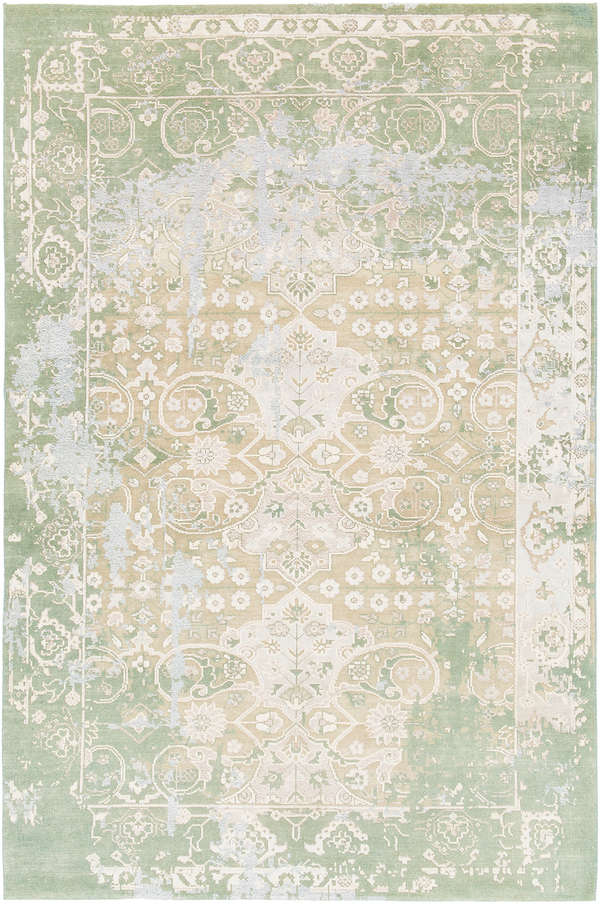 Viola Field, Green & cream *0.75"H x 60"W x 90"D