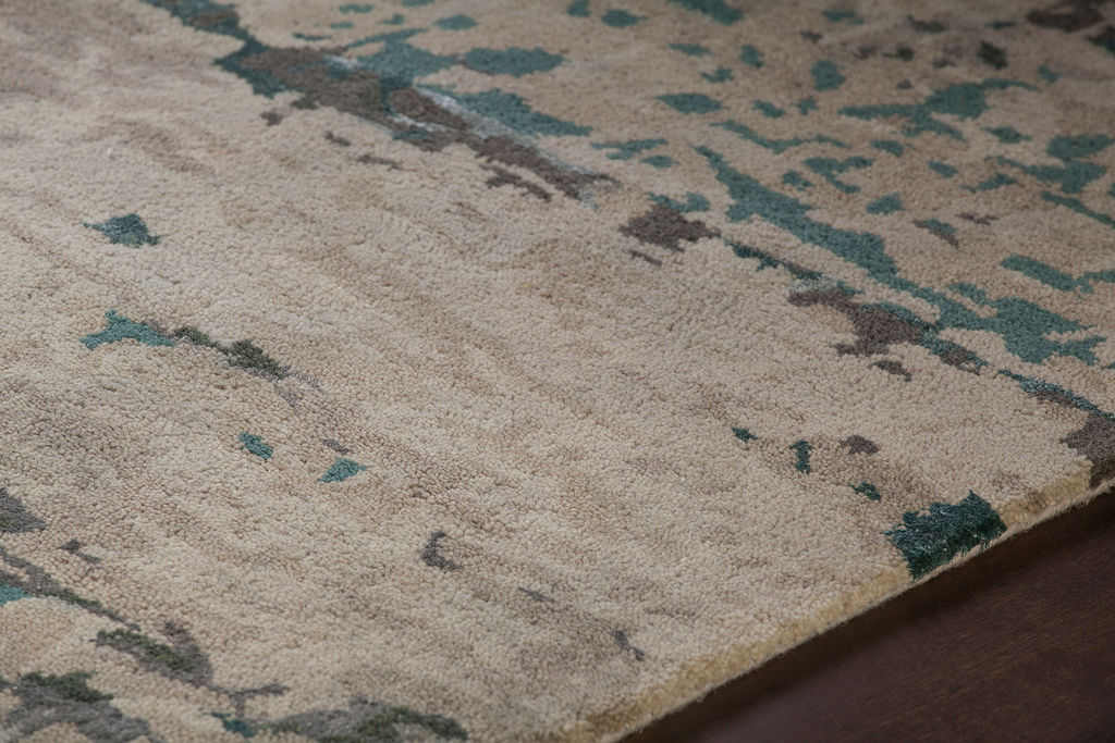 Blue & Taupe 7'9" x 10'6" Area Rug