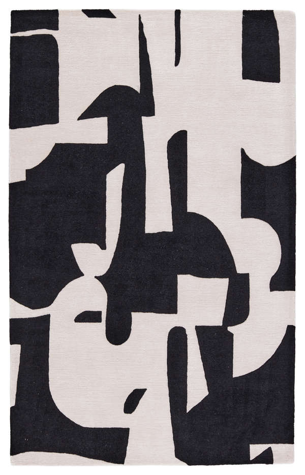 Abstract Black & Cream, 10'X14'