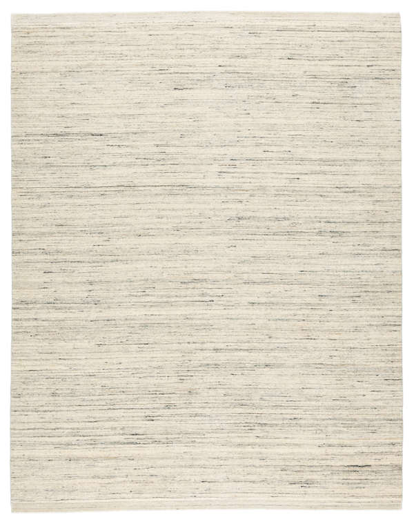 Tallwood Handmade Solid Cream/ Light Blue Area Rug (10'X14')