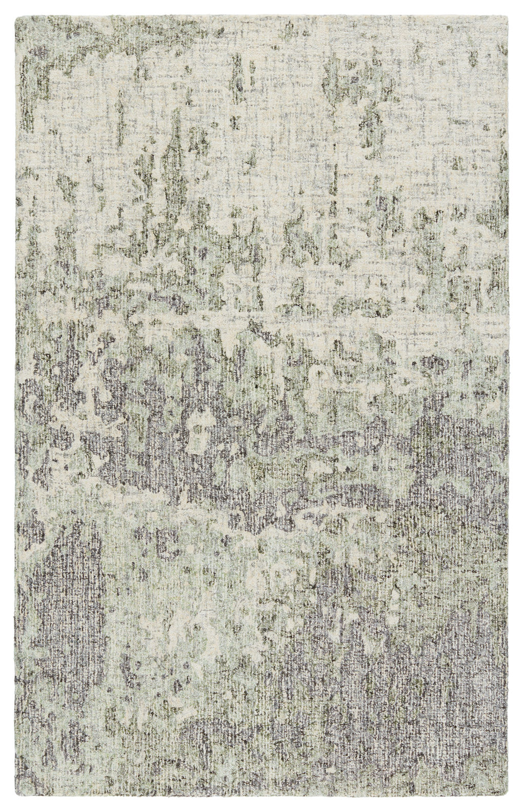 Absolon Handmade Abstract Taupe/ Green Area Rug (6'X9')
