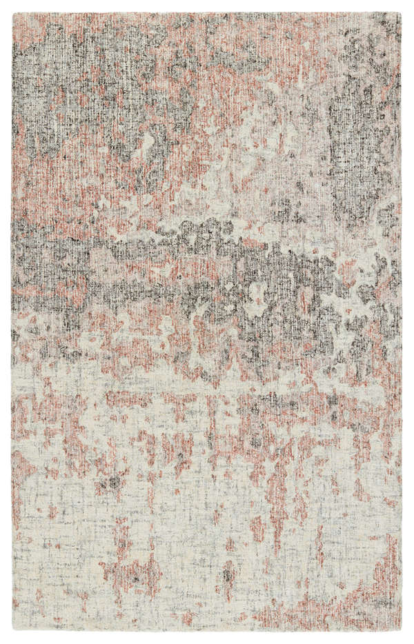 Absolon Handmade Abstract Rust/ Taupe Area Rug (6'X9')