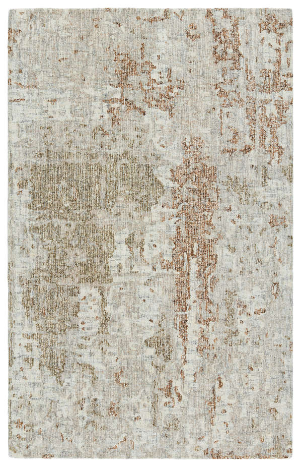 Octave Handmade Abstract Taupe/ Bronze Area Rug (6'X9')