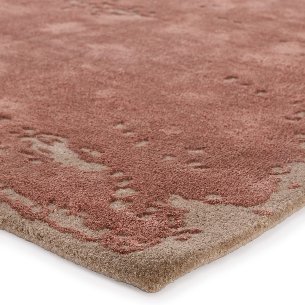 Avenue Handmade Abstract Terracotta/ Taupe Area Rug (6'X9')