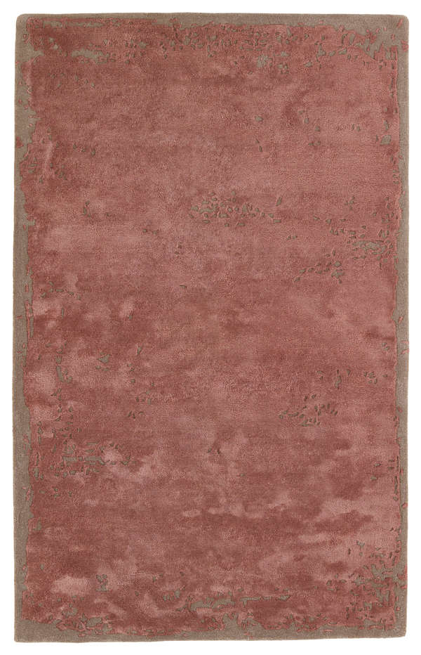 Avenue Handmade Abstract Terracotta/ Taupe Area Rug (6'X9')
