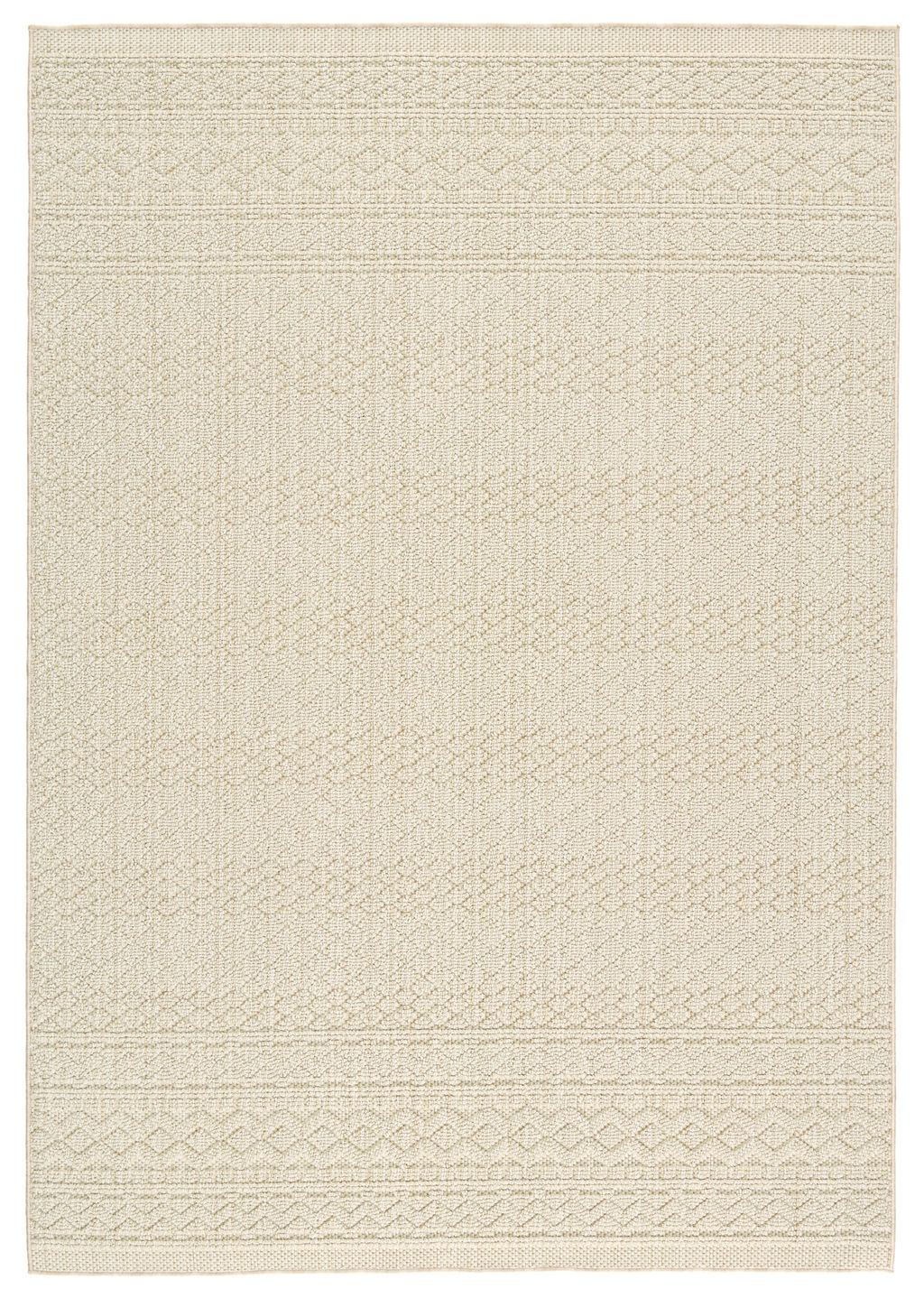 Carina Indoor/ Outdoor Tribal Beige Area Rug (4'X6')