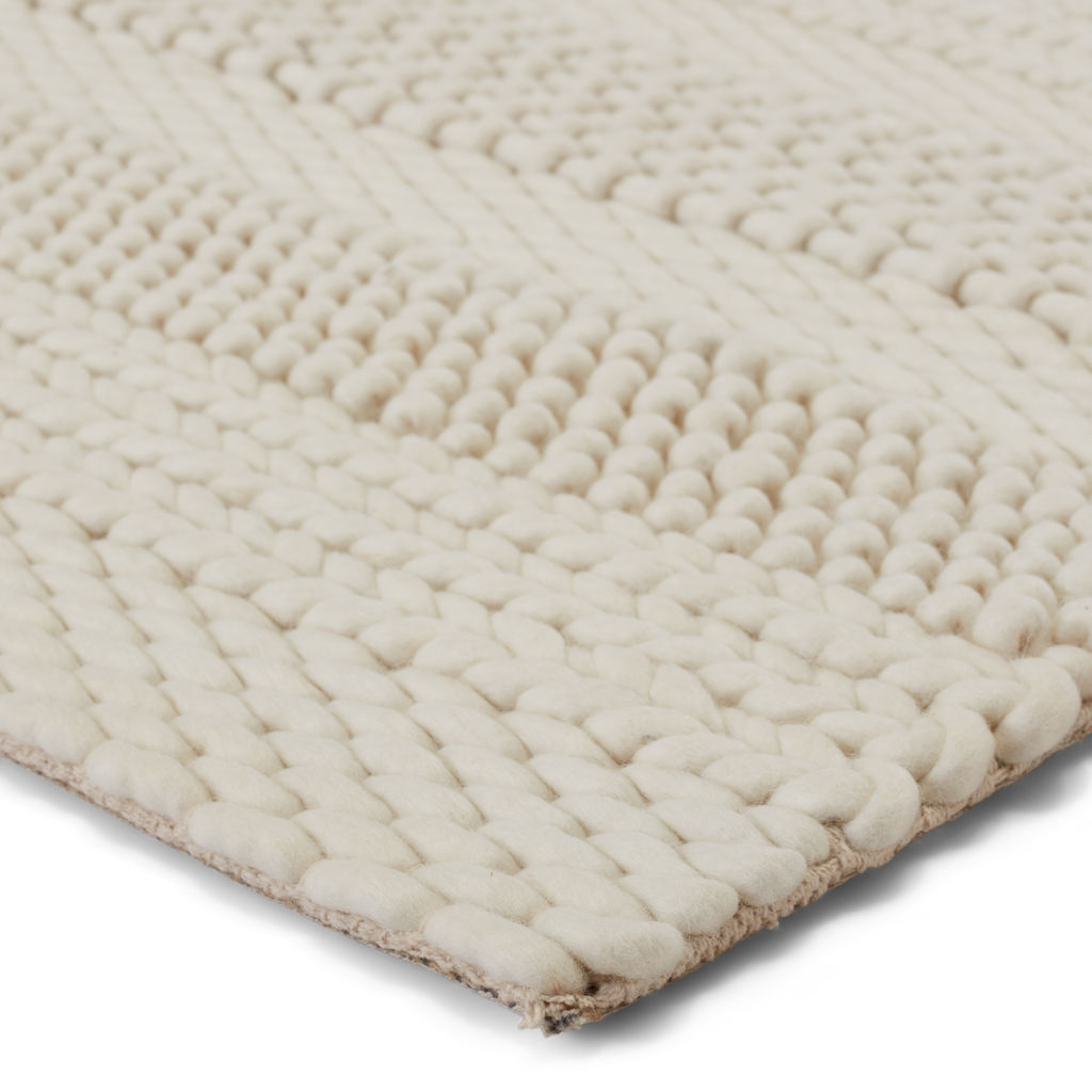 Lagom Handmade Solid Ivory Area Rug (8'X10')